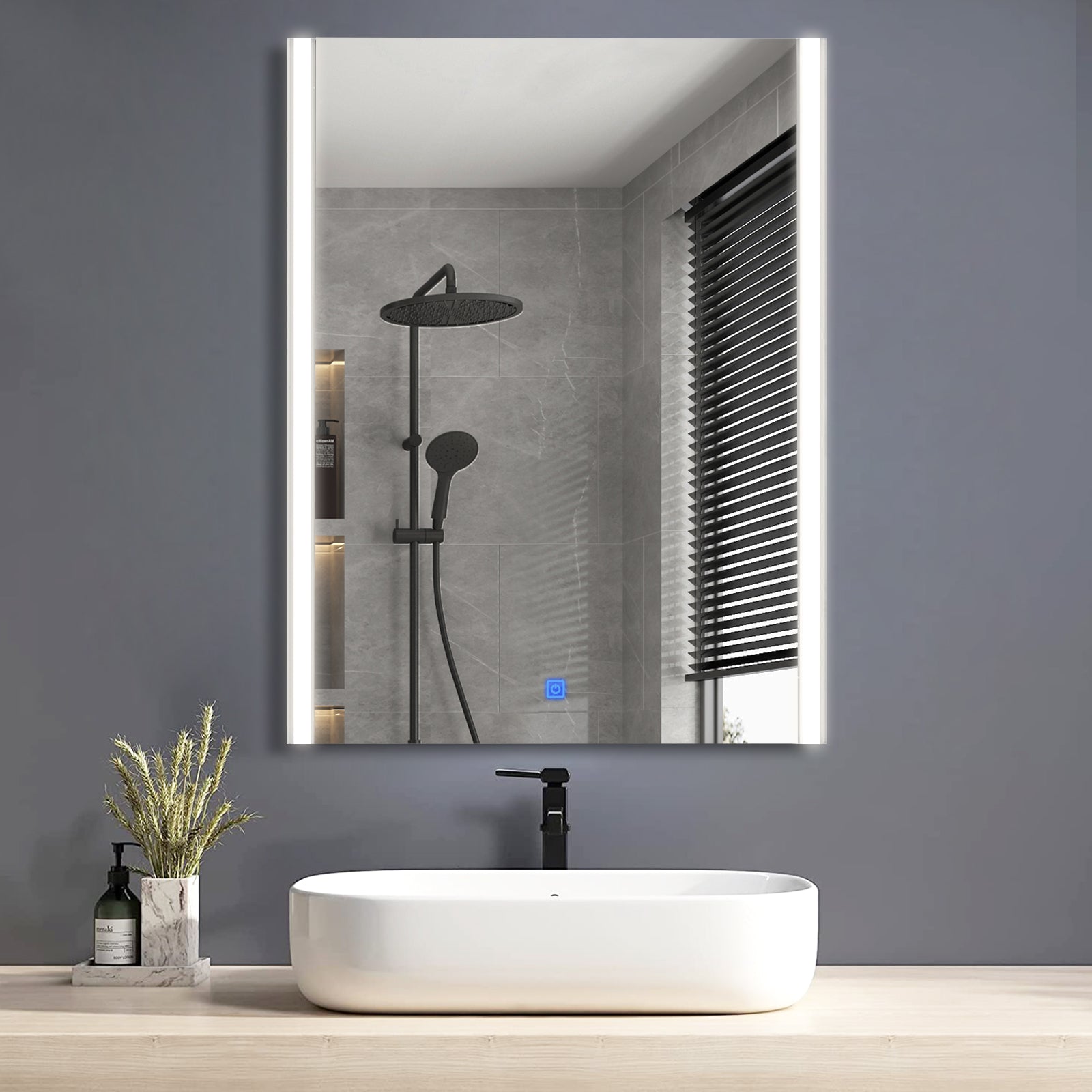 Fiora Led Light Streamline Frameless Bathroom Mirror