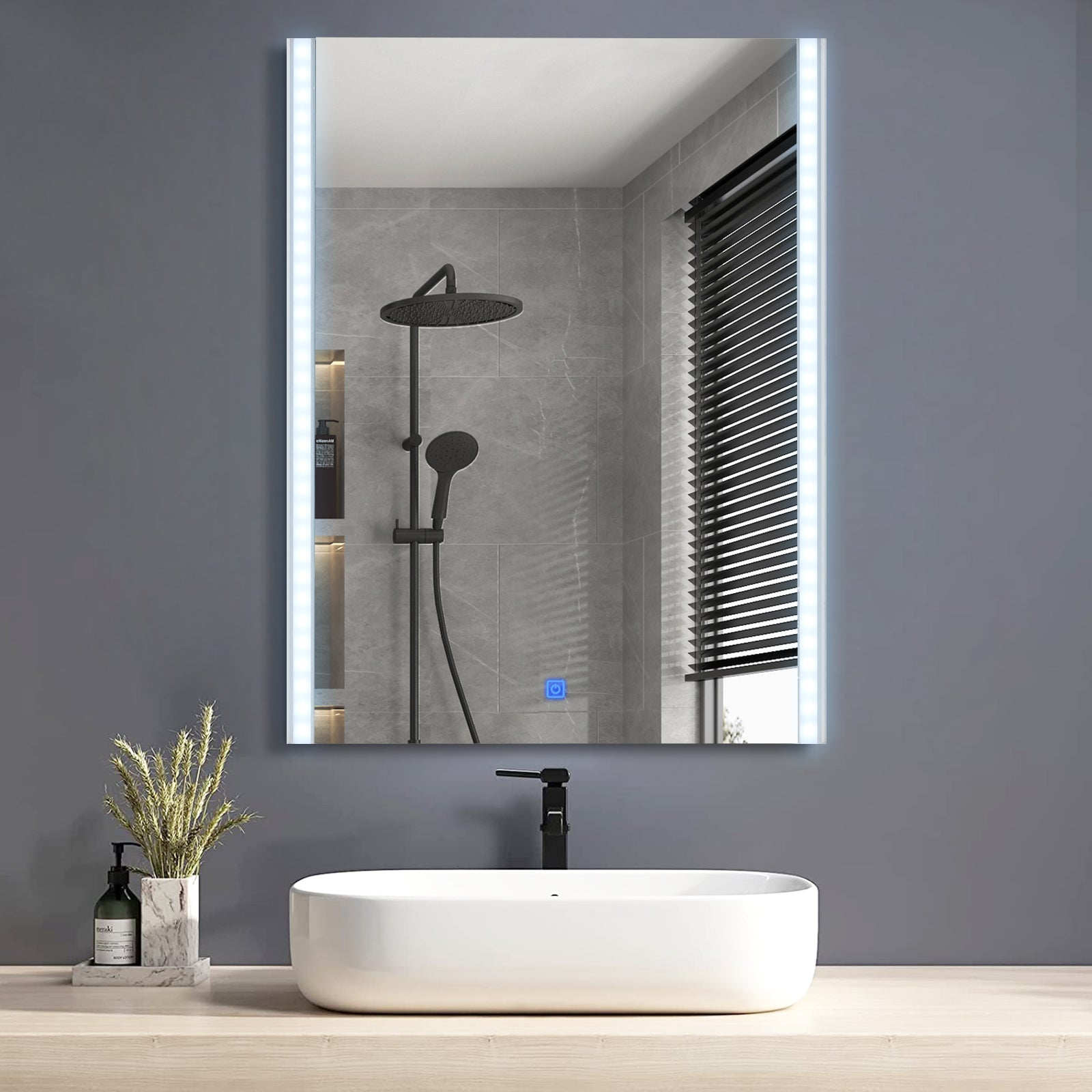 Fiora Led Light Streamline Frameless Bathroom Mirror