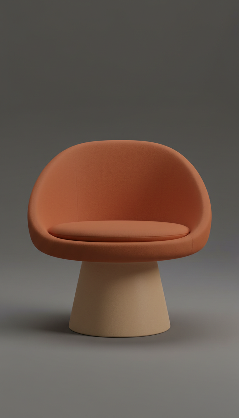 Accent Chair in Terracotta Flame