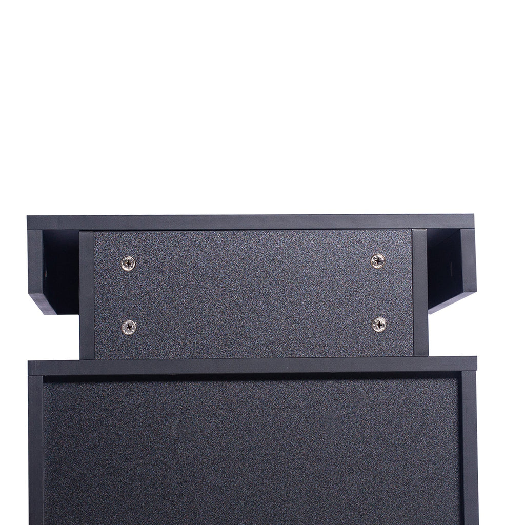 Levede Bedside Tables Side Table 2 Drawers Black