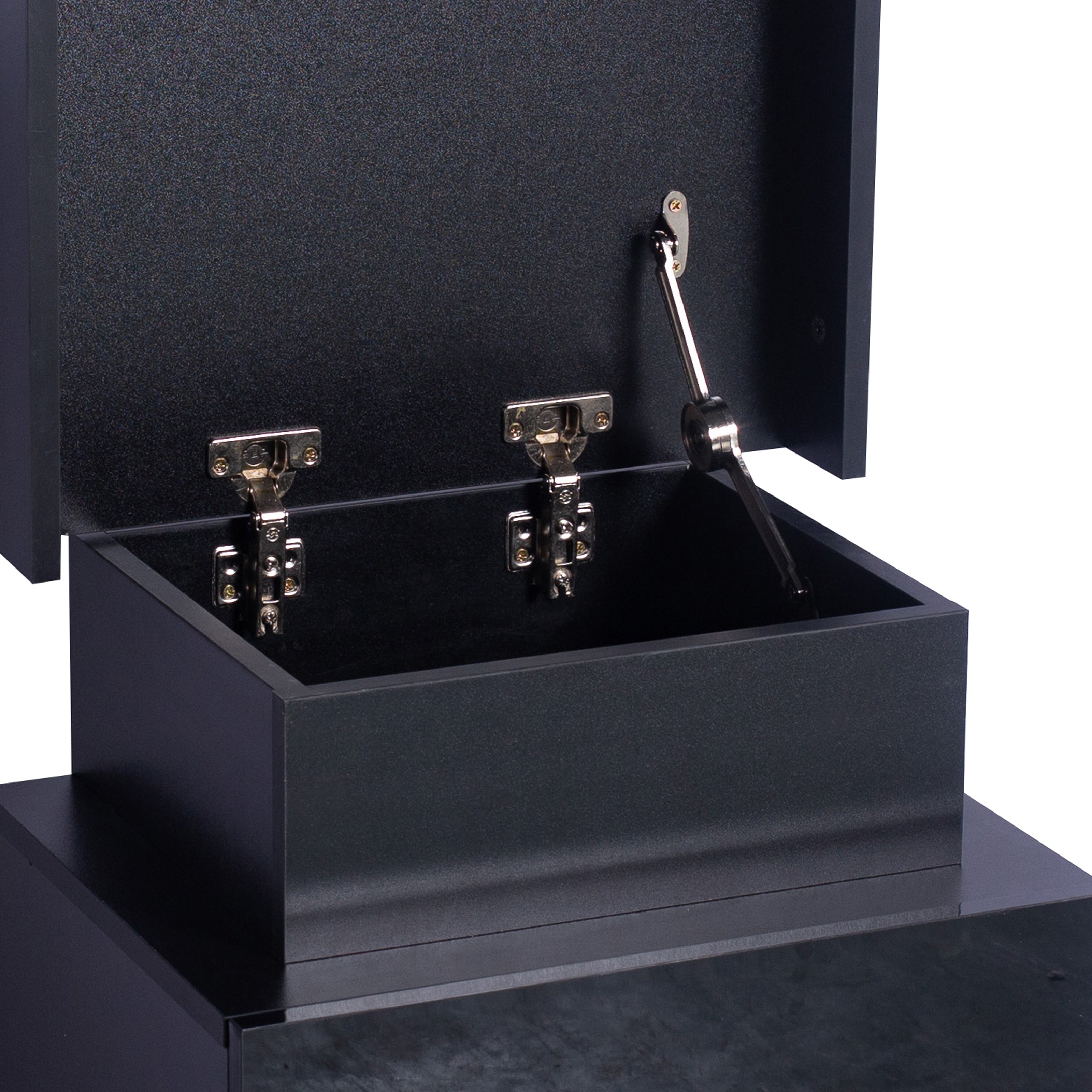 Levede Bedside Tables Side Table 2 Drawers Black