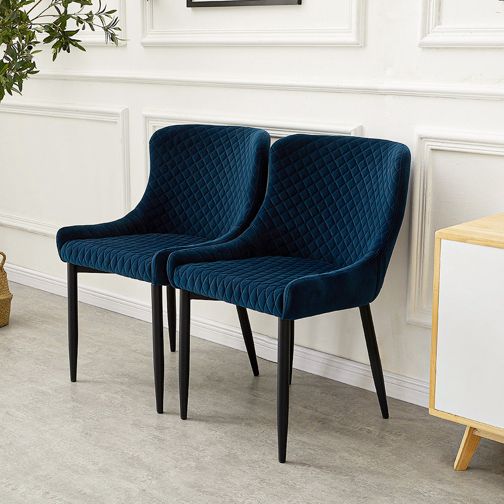 Dundas Velvet Dining Chairs [Set of 2]
