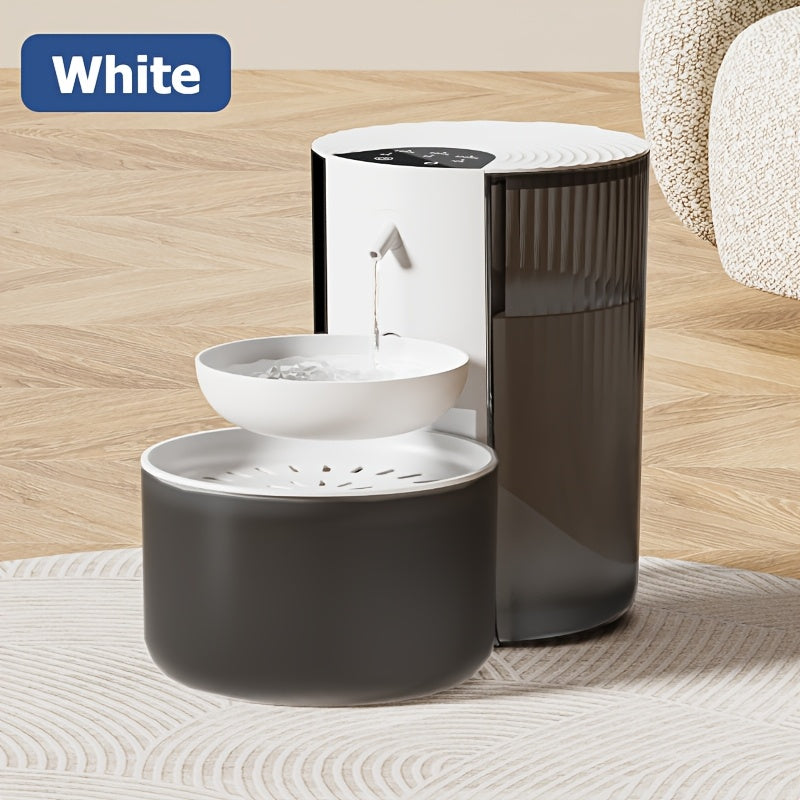 Smart Cat Water Fountain with 3L, USB & Battery-3