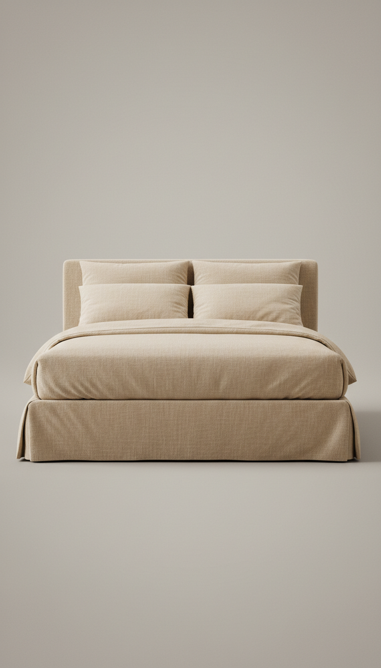Upholstered Linen King Bed