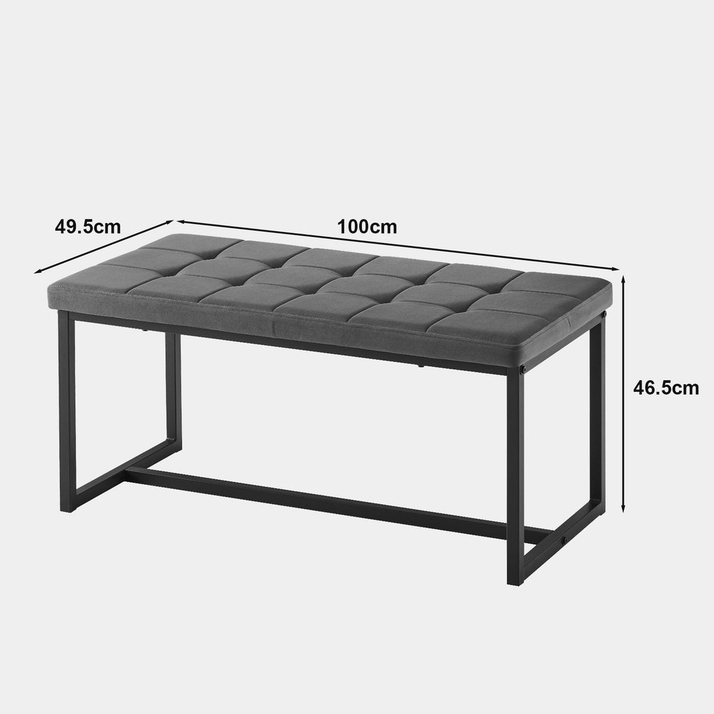 Wyn Velvet Dining Bench End-of-Bed Bench-3