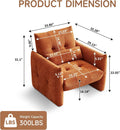 Taupe Sherpa Upholstered Accent Arm Chair Luxurious