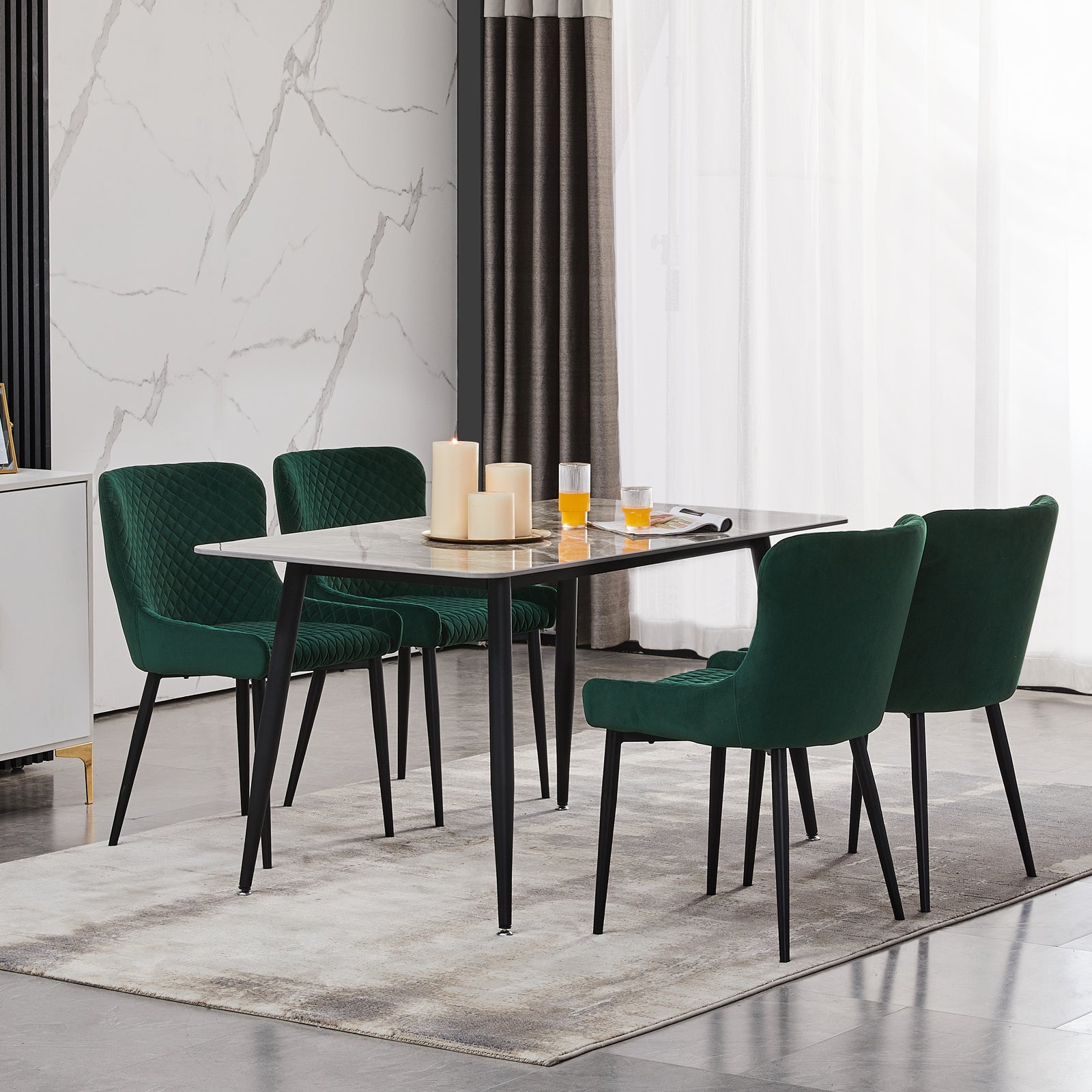 Dundas Velvet Dining Chairs [Set of 2]