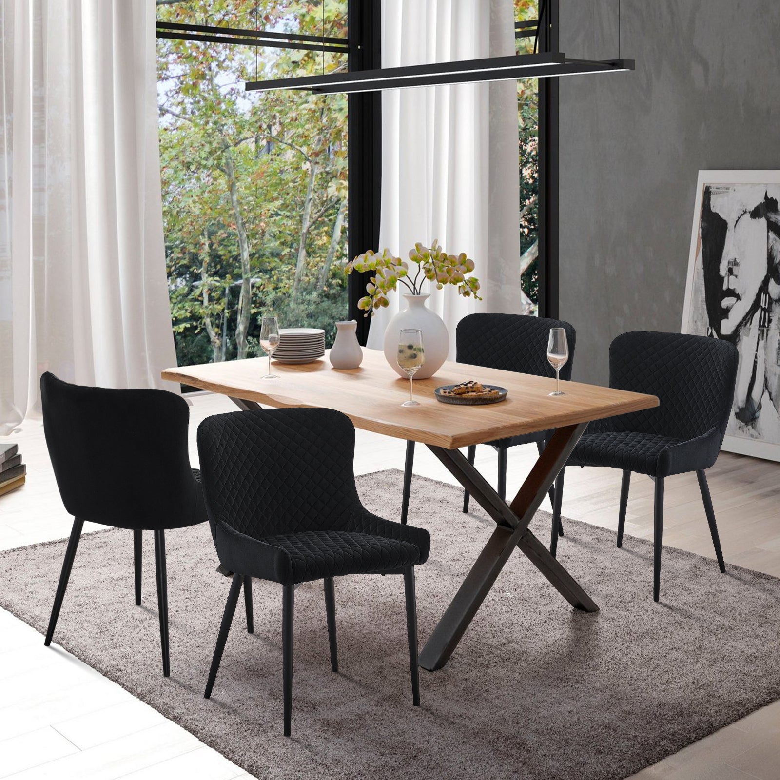 Dundas Velvet Dining Chairs [Set of 2]