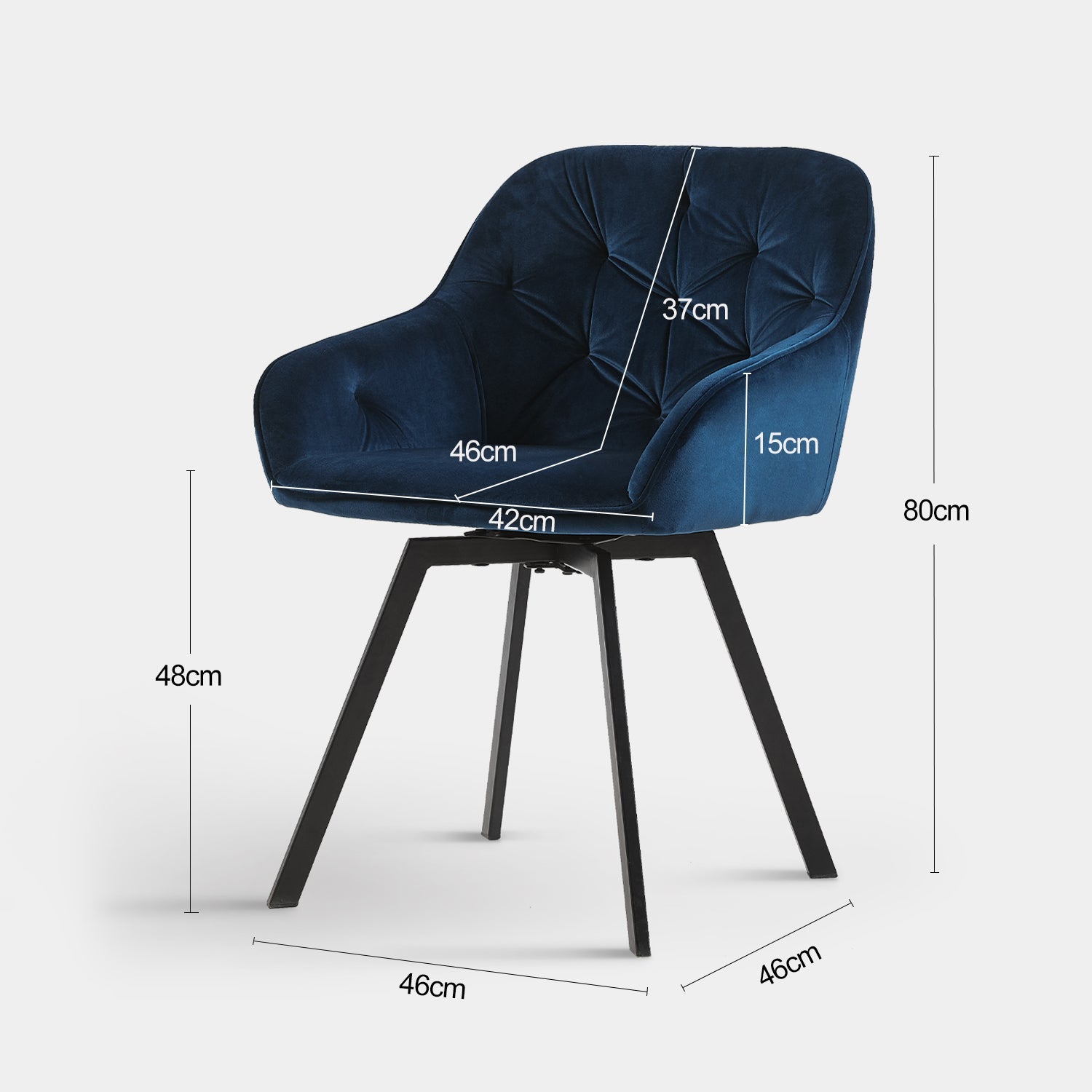 Garvies Velvet Swivel Dining Chairs