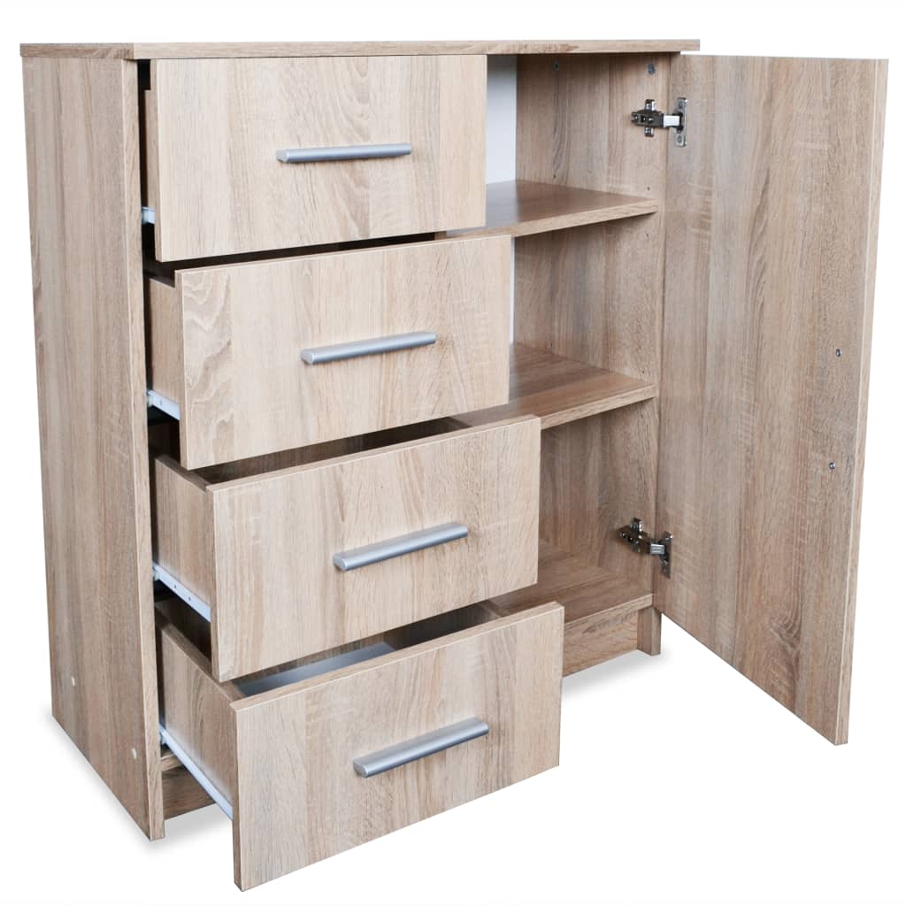 NNEVL Sideboard Chipboard 79x35x88 cm Oak-3