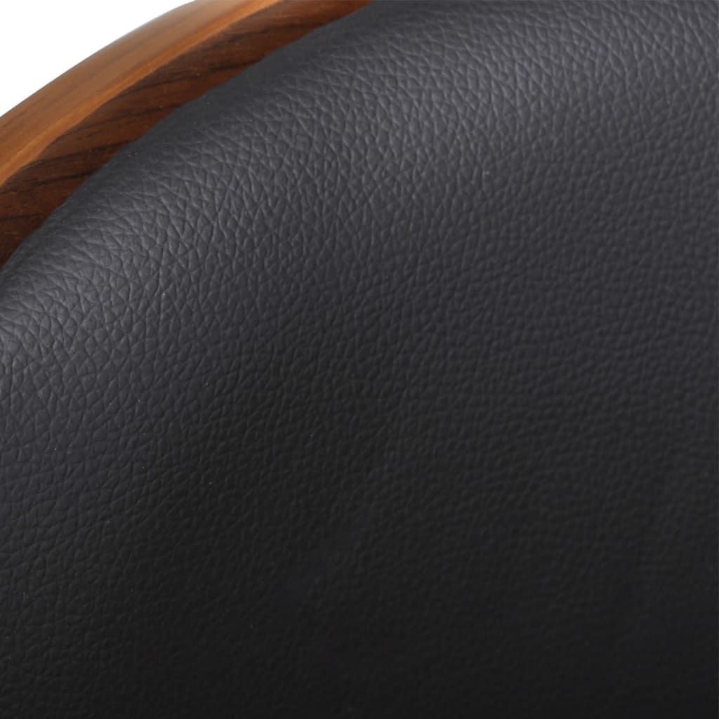 NNEVL Bar Stools 2 pcs Bent Wood and Faux Leather