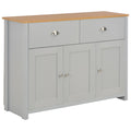 NNEVL Sideboard Grey 112x35x81 cm-0