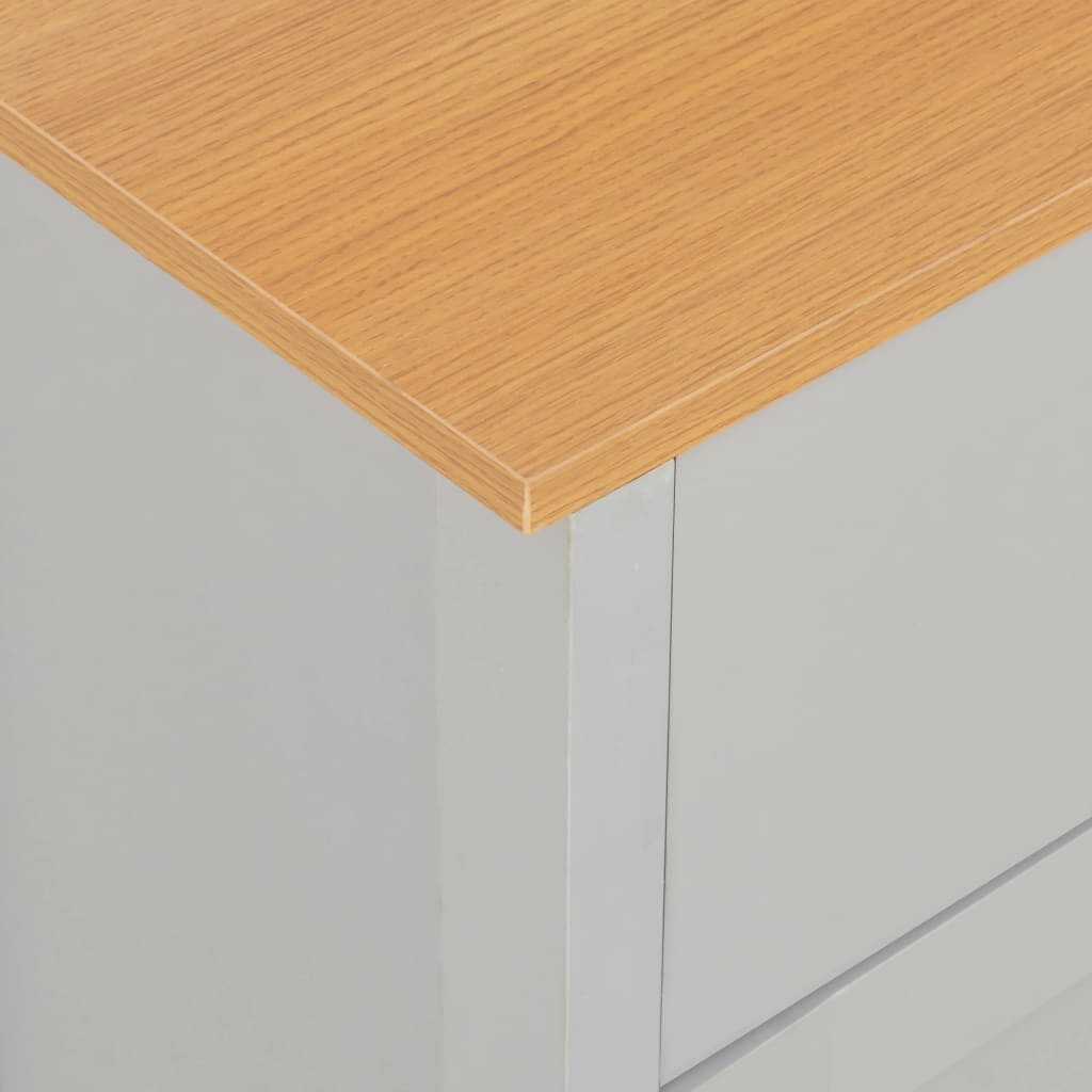 NNEVL Sideboard Grey 112x35x81 cm-1