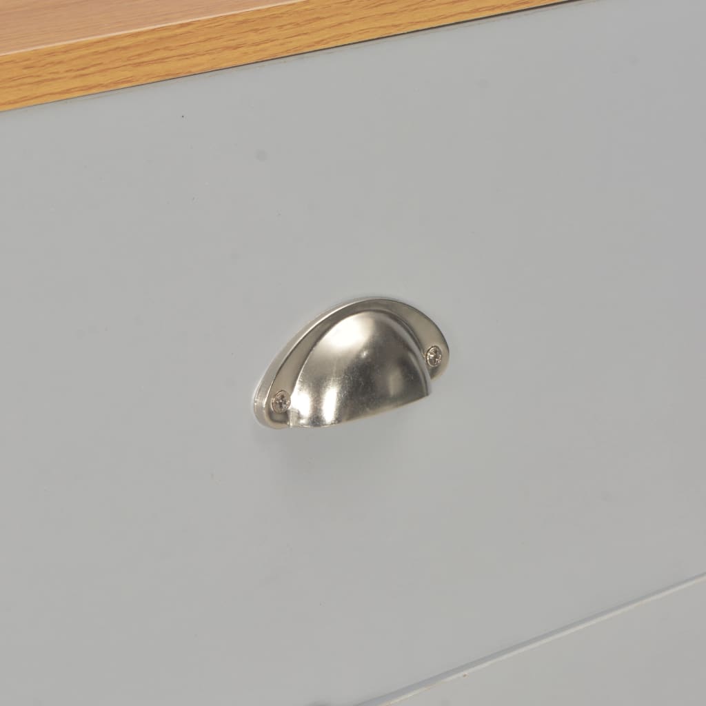 NNEVL Sideboard Grey 112x35x81 cm-2