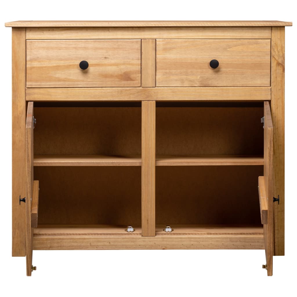 NNEDPE Sideboard 93x40x80 Cm Solid Pinewood-3