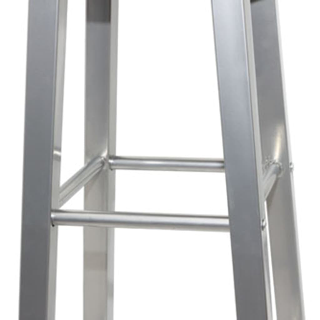 NNEVL Bar Stools 4 pcs Silver and Brown MDF