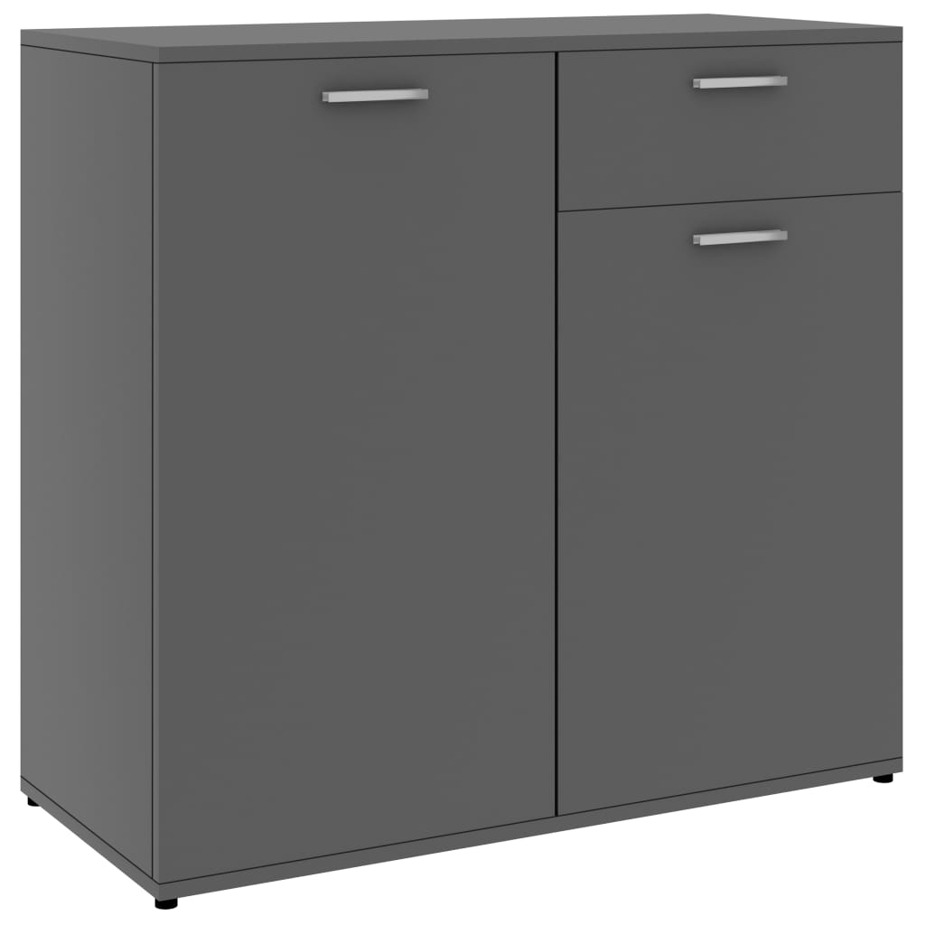 NNEVL Sideboard Grey 80x36x75 cm Chipboard-1