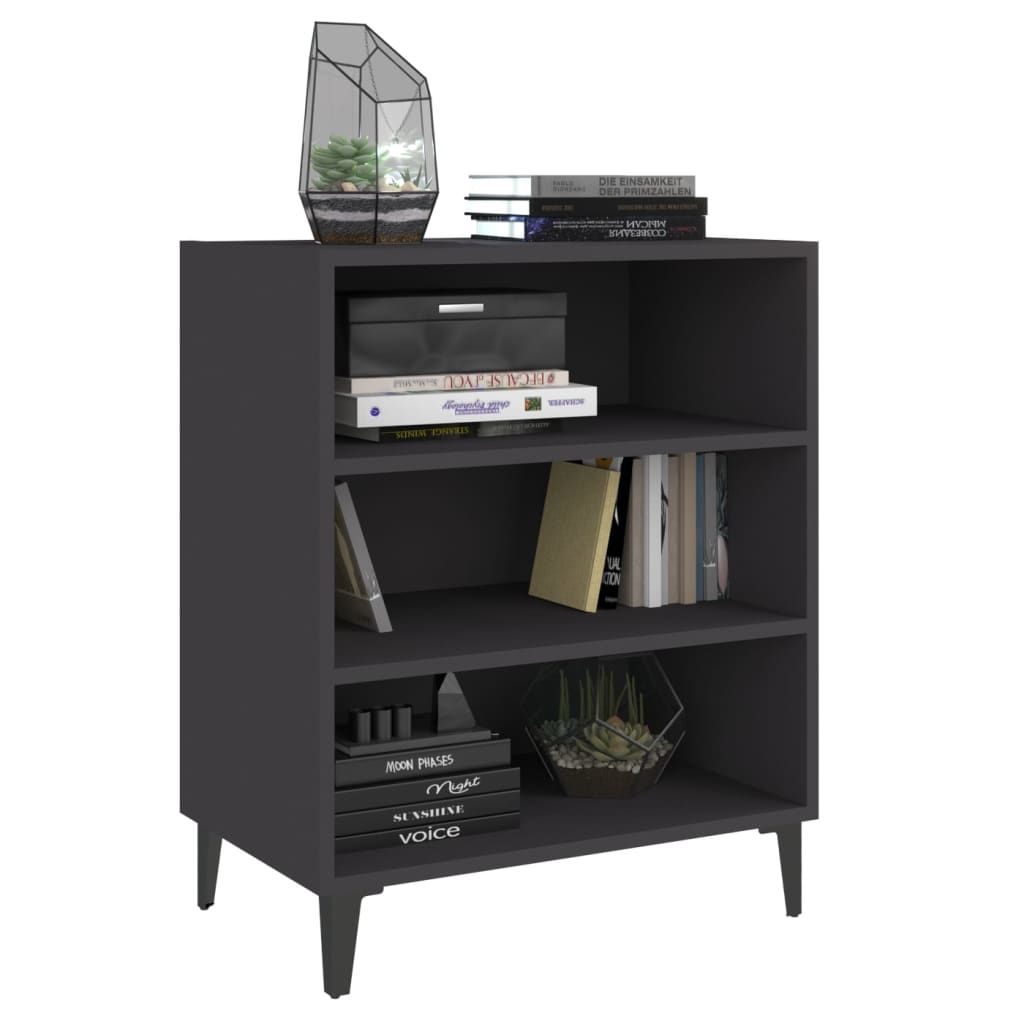 NNEVL Sideboard Grey 57x35x70 cm Chipboard-2