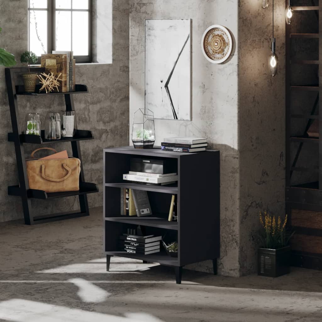 NNEVL Sideboard Grey 57x35x70 cm Chipboard-0