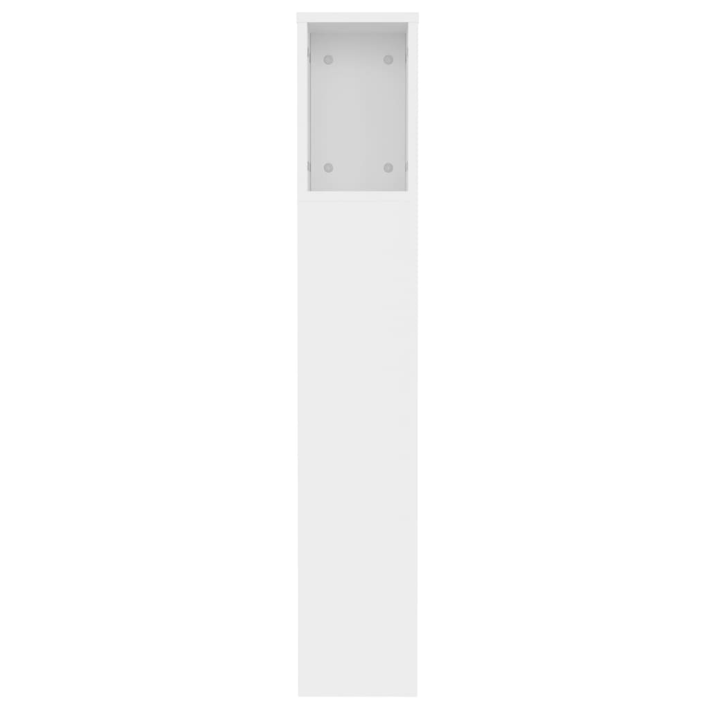 NNEVL Headboard Cabinet White 120x18.5x104.5 cm