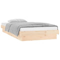 NNEVL LED Bed Frame 92x187 cm Single Bed Size Solid Wood