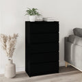 NNEVL Drawer Cabinet Black 60x36x103 cm Engineered Wood-0