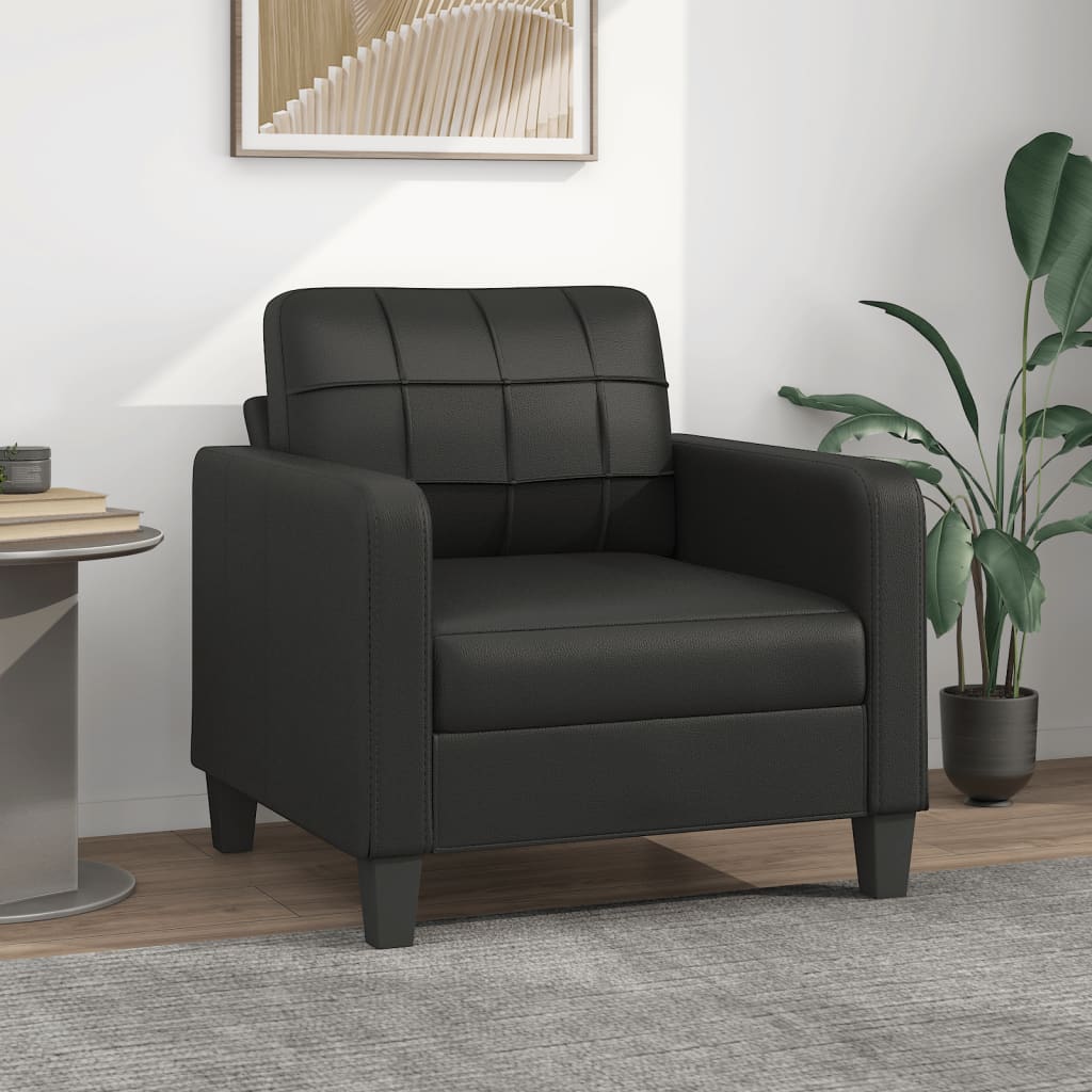 NNEVL Sofa Chair Black 60 cm Faux Leather-0