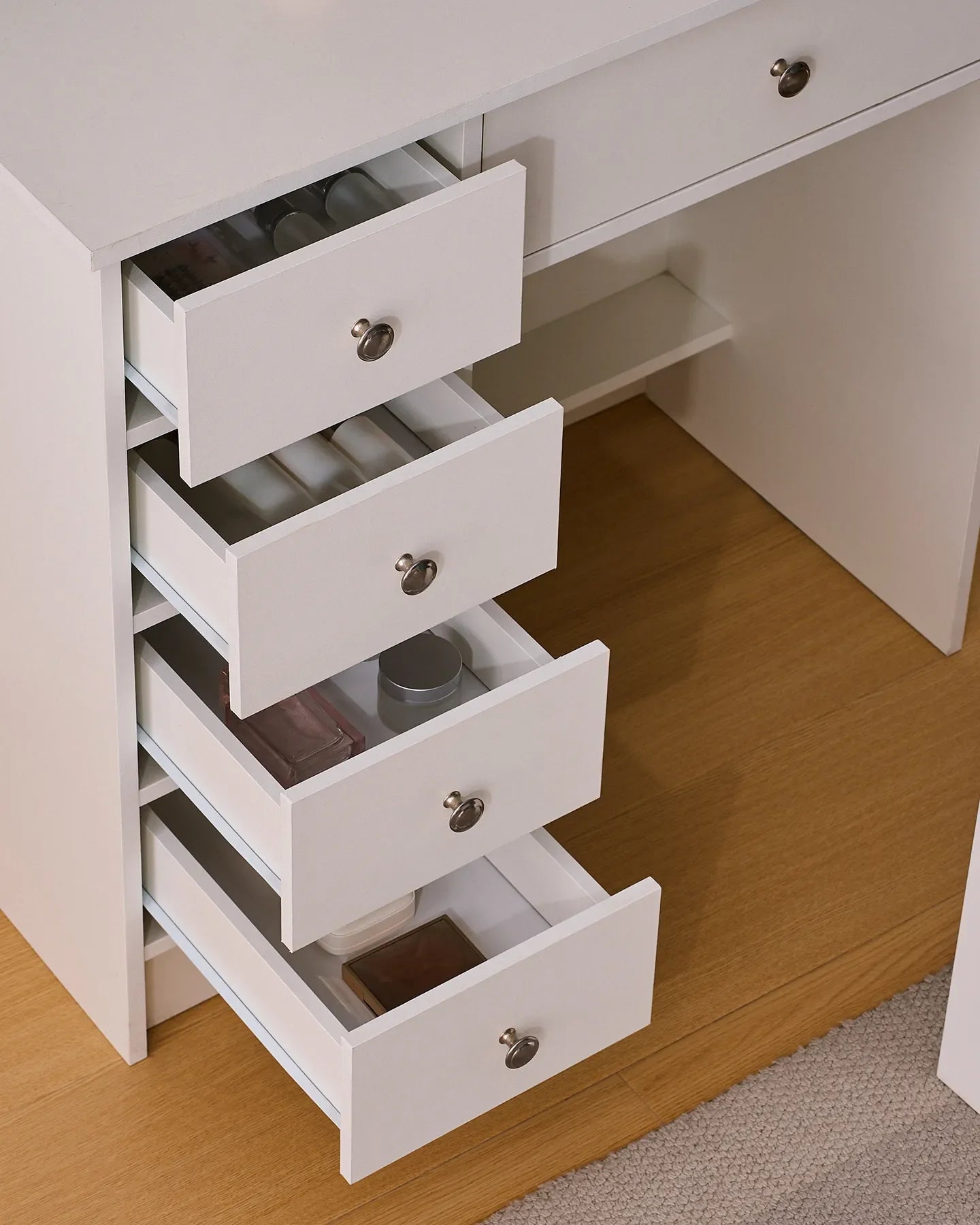 Amya Dressing Table Set [with Sliding Mirror]