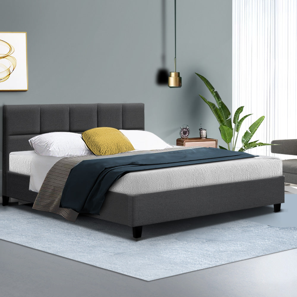 NNEDSZ Artiss Bed Frame Queen Size Charcoal TINO-0