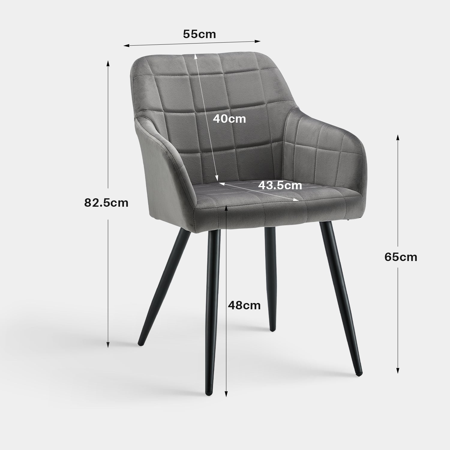 Bloor Velvet Dining Chairs [Set of 2]-3