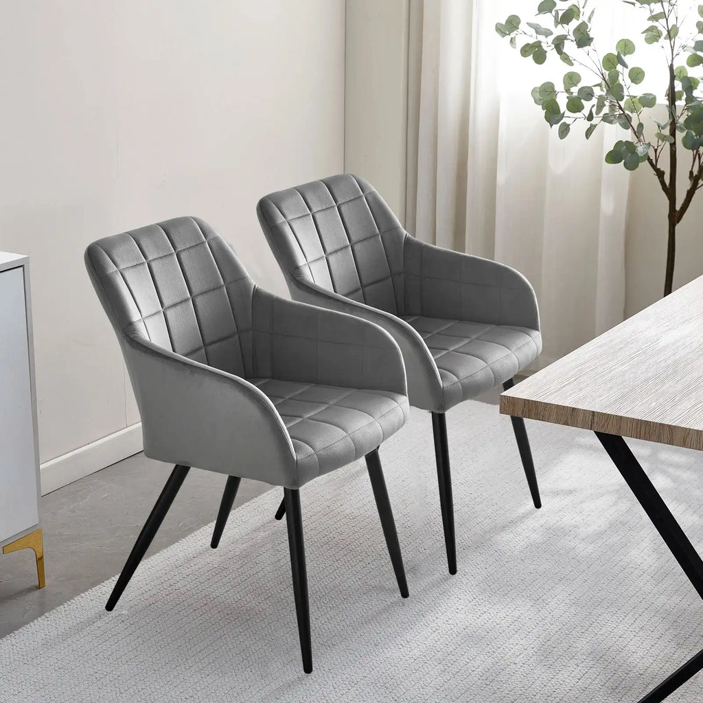 Bloor Velvet Dining Chairs [Set of 2]-0