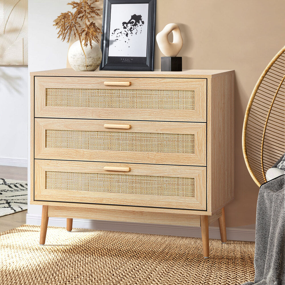 NNEED 3 Chest of Drawers Clothes Storage Rattan-4