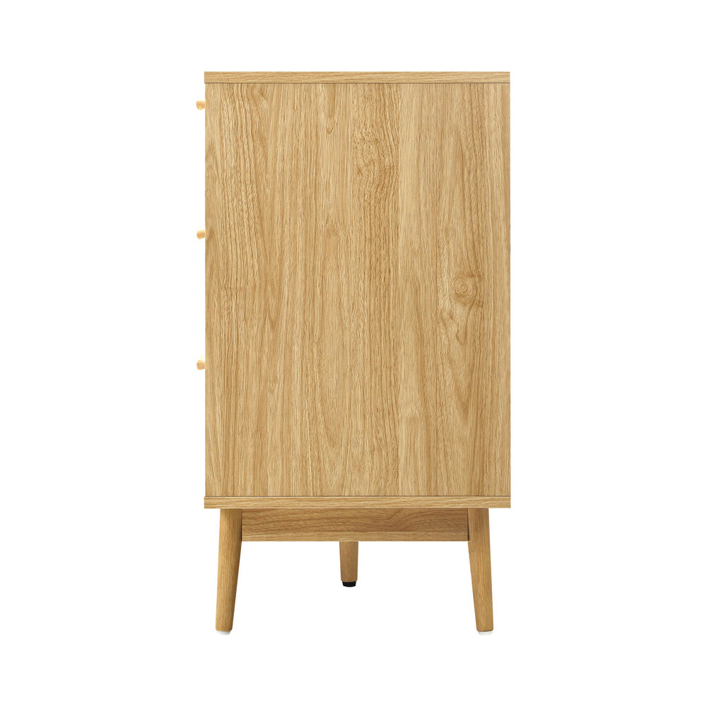 NNEED 9 Chest of Drawers Rattan Lowboy Wooden
