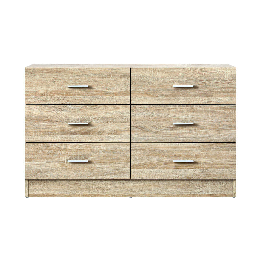 NNEED 6 Chest of Drawers Aluminum Handles Wooden