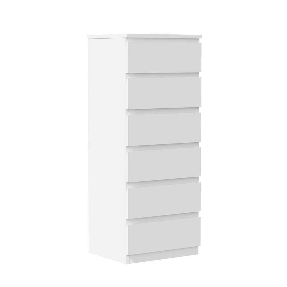 NNEED 6 Chest of Drawers Lowboy Handle-Free White