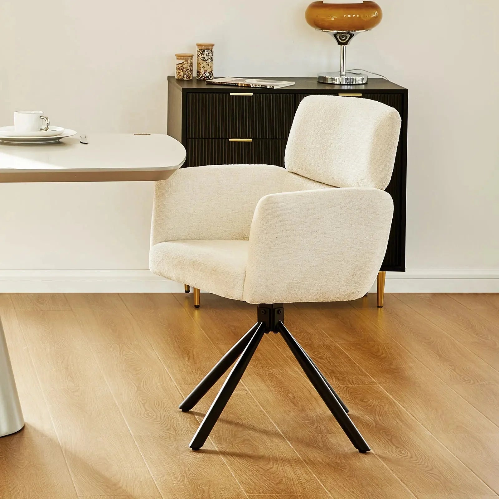 Castoro Chenille Swivel Chair