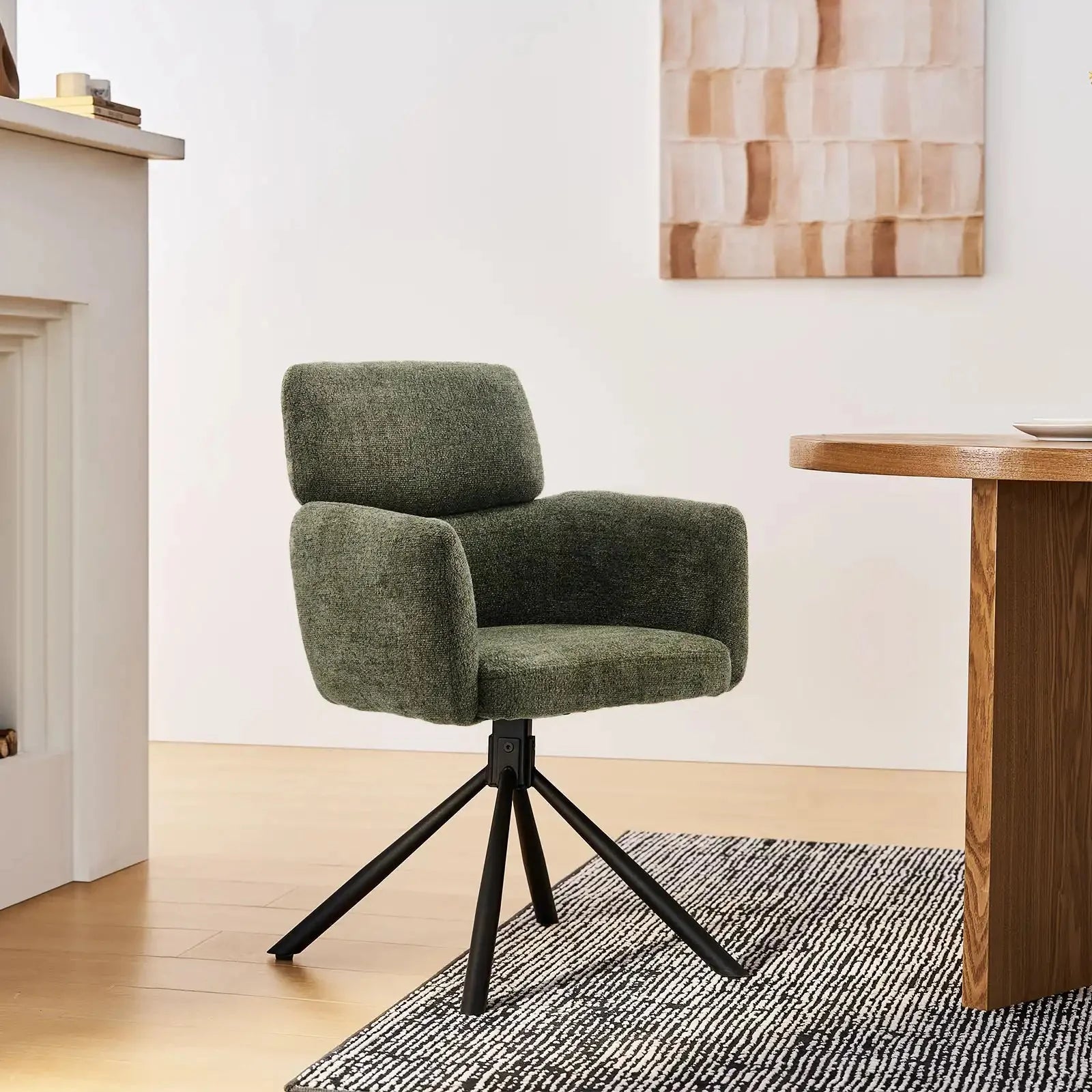 Castoro Chenille Swivel Chair