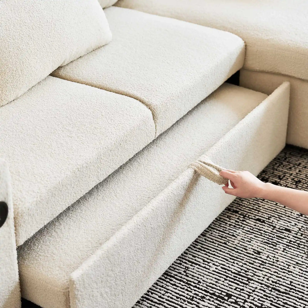 Clarkson 3-Seater Boucle Sofa Bed
