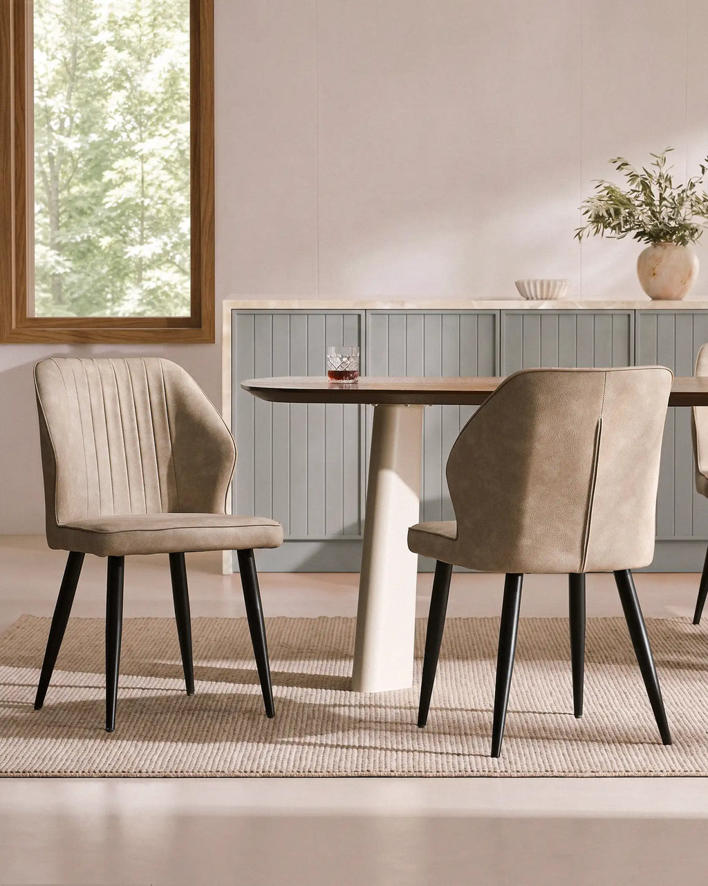 Danforth Faux Leather Dining Chairs [Set of 6]-1
