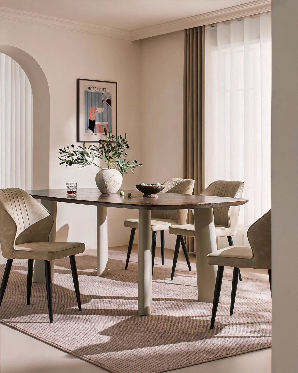Danforth Faux Leather Dining Chairs [Set of 6]-2