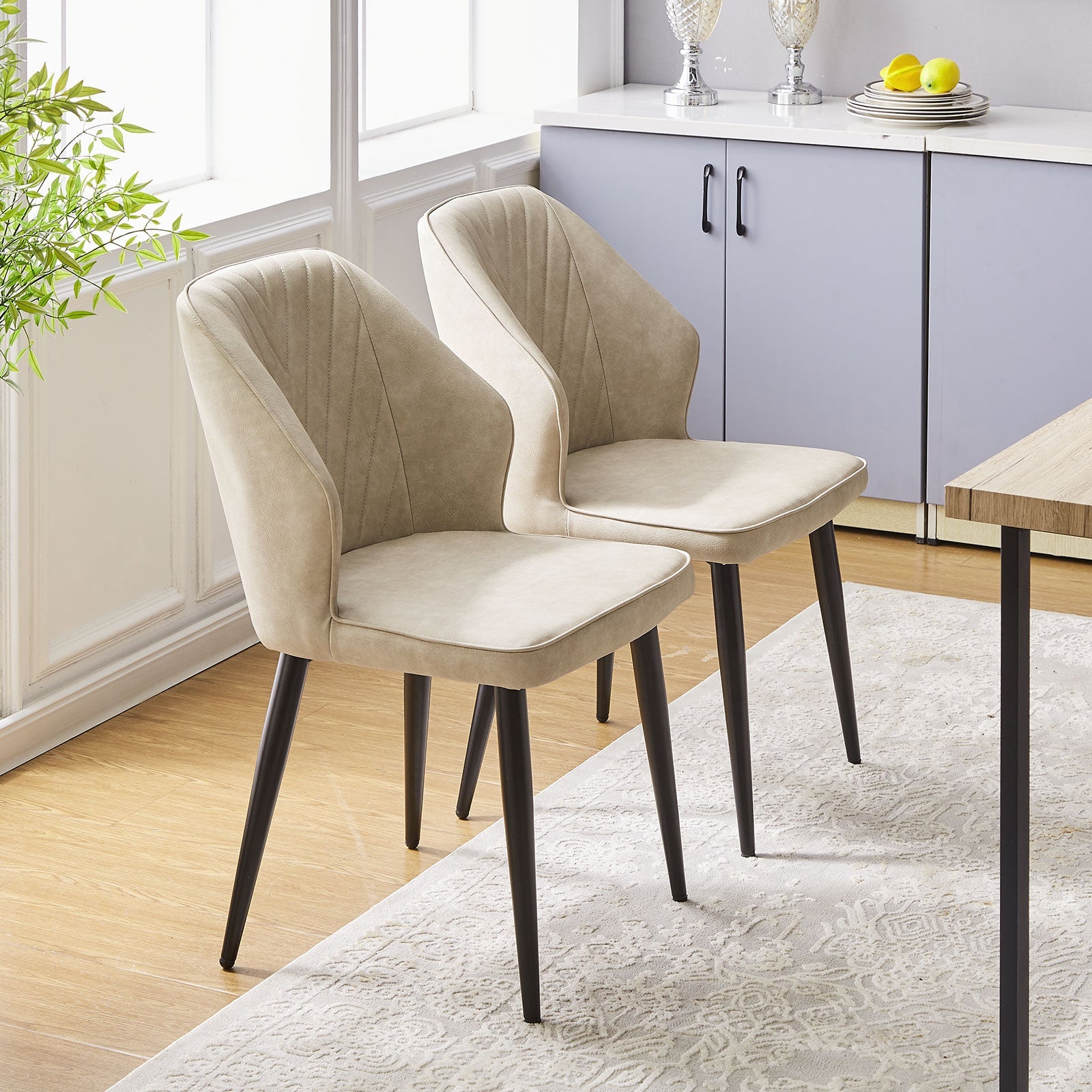 Daviyon Faux Leather Dining Chairs