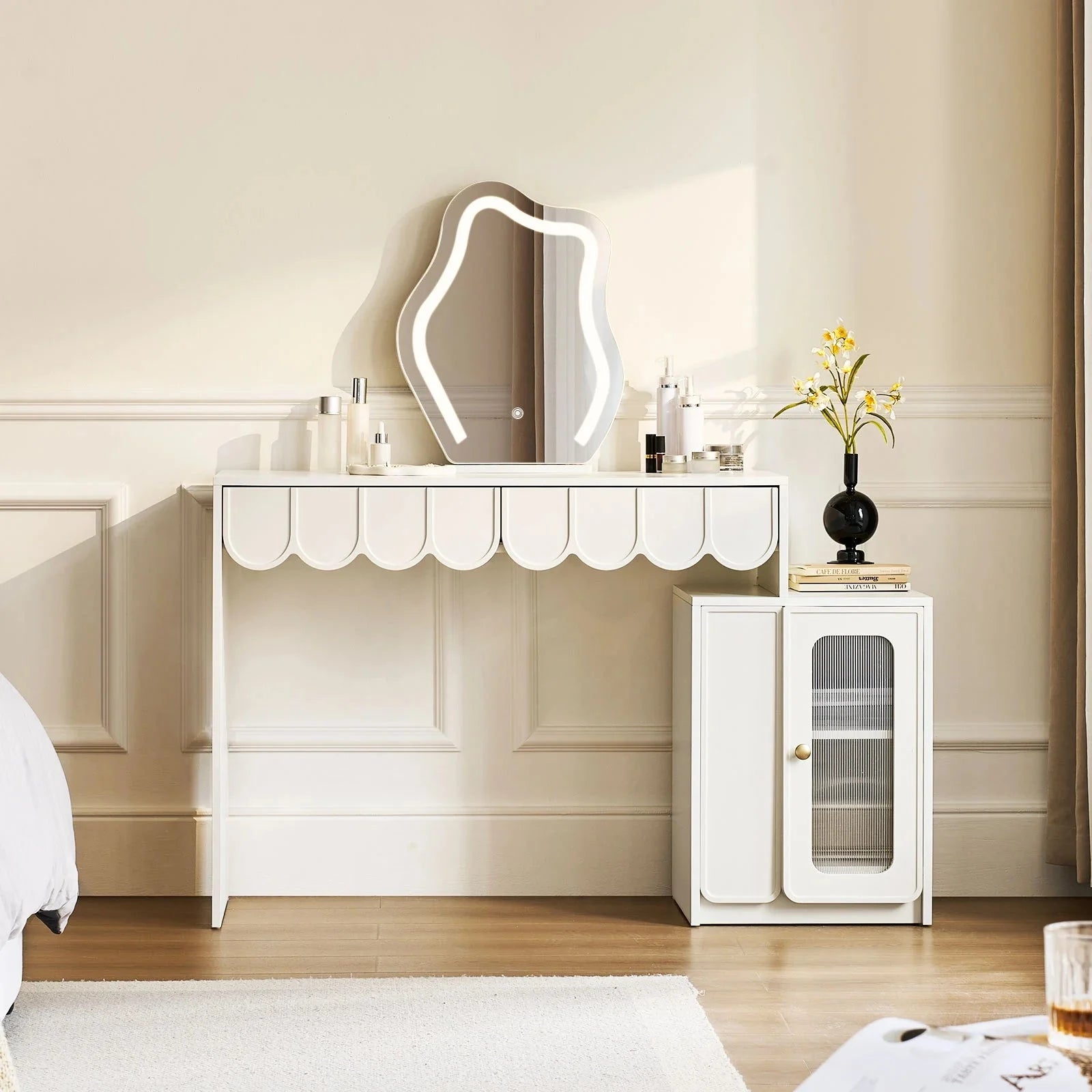 Doris Cloud Mirror Dressing Table