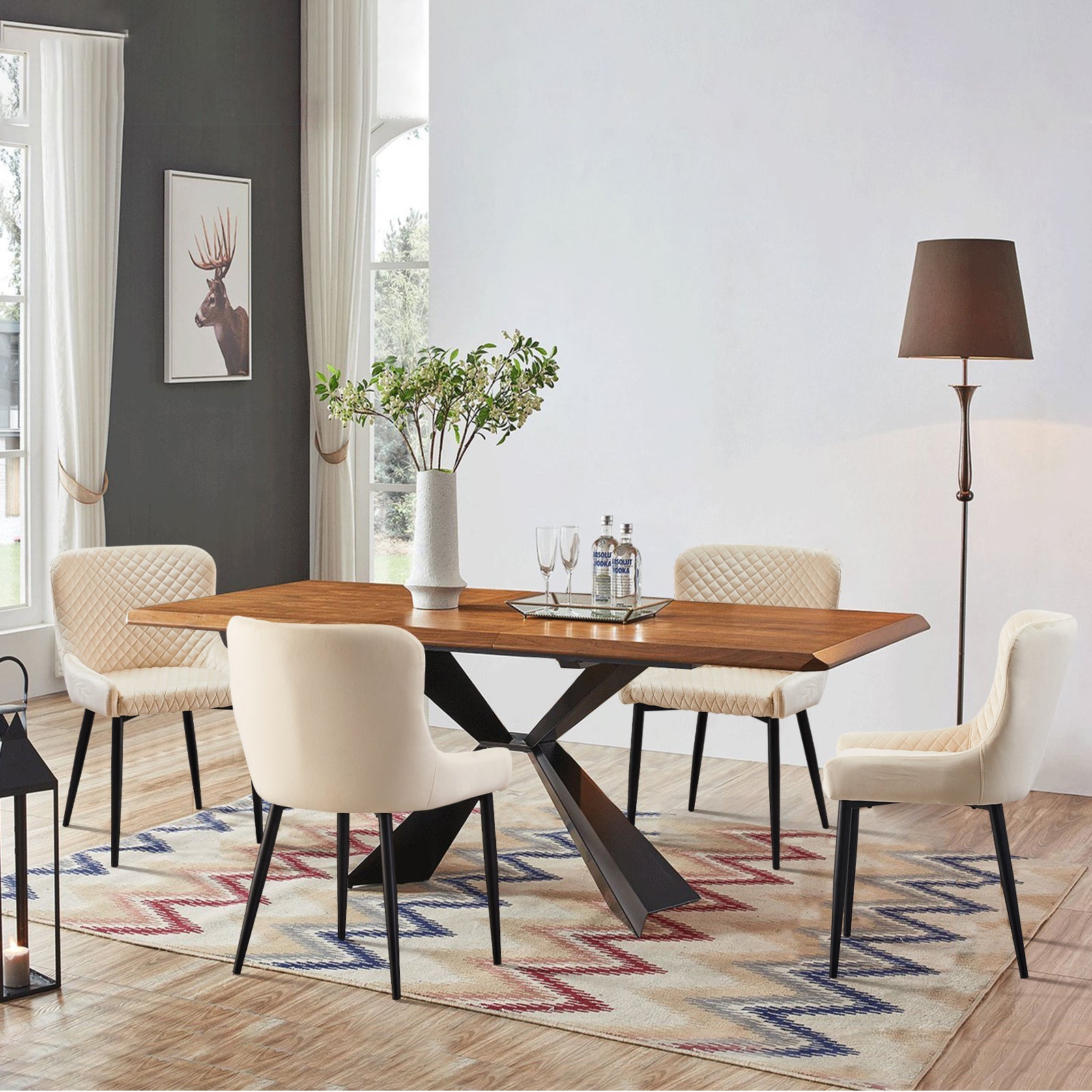 Dundas Velvet Dining Chairs [Set of 2]