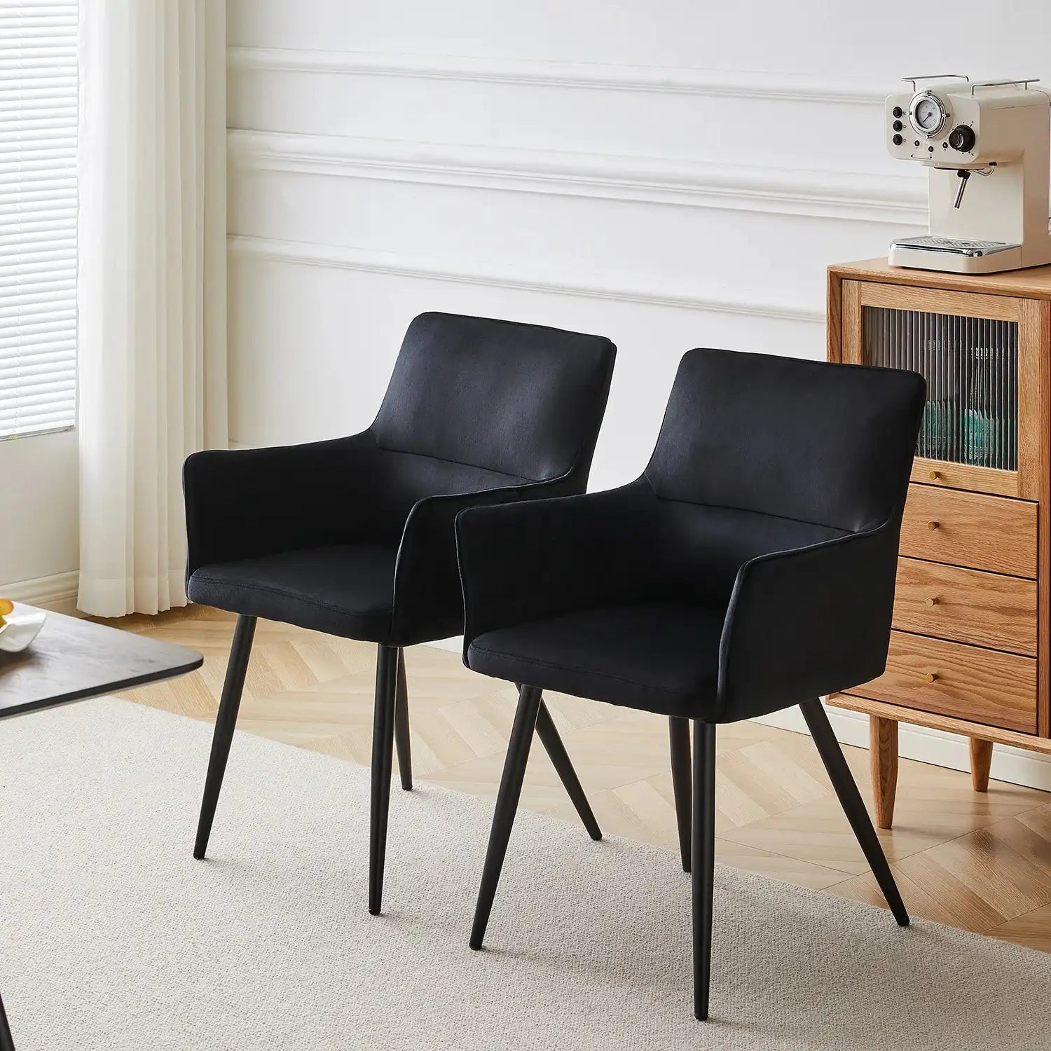 Ebern Velvet Dining Chairs [Set of 2]