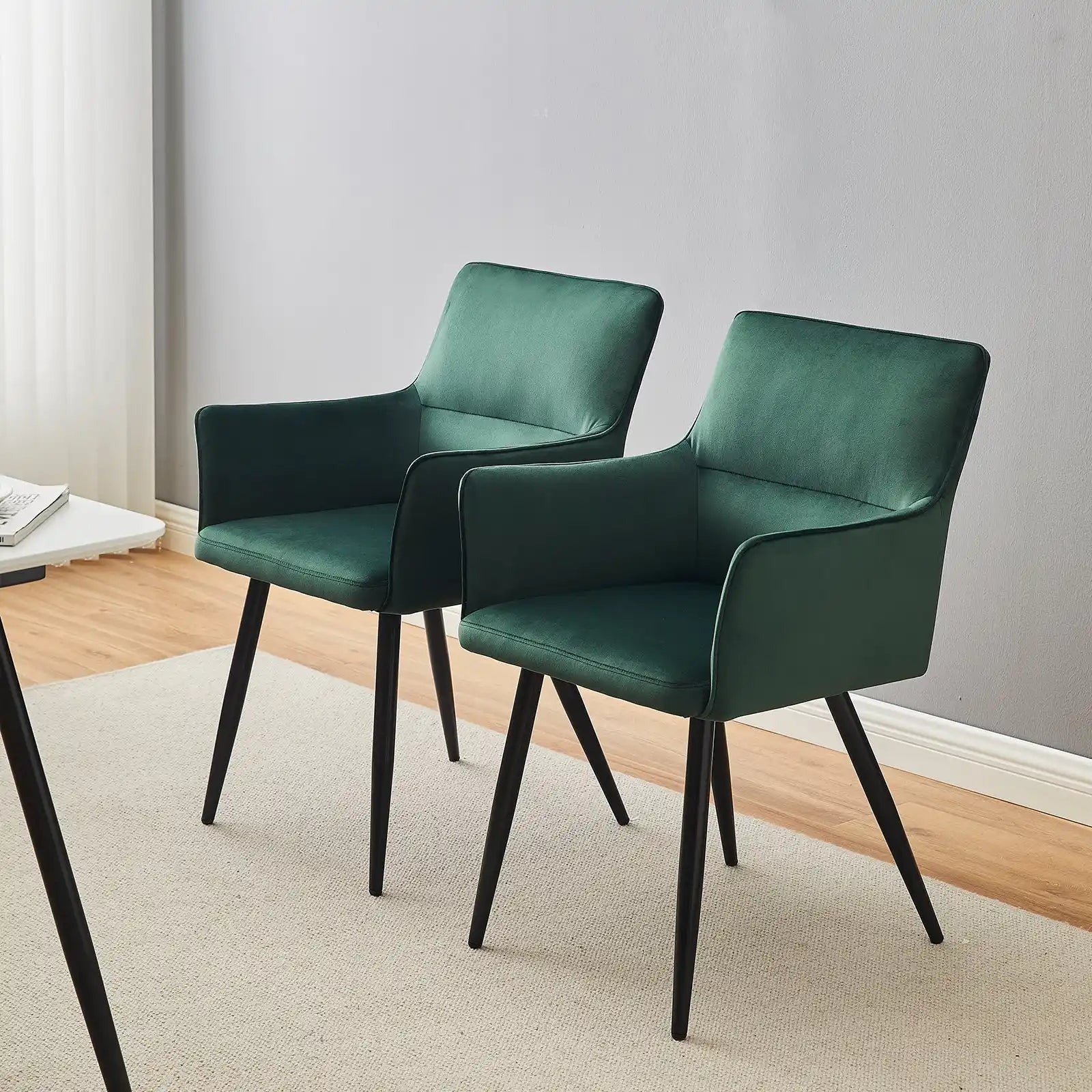 Ebern Velvet Dining Chairs [Set of 2]