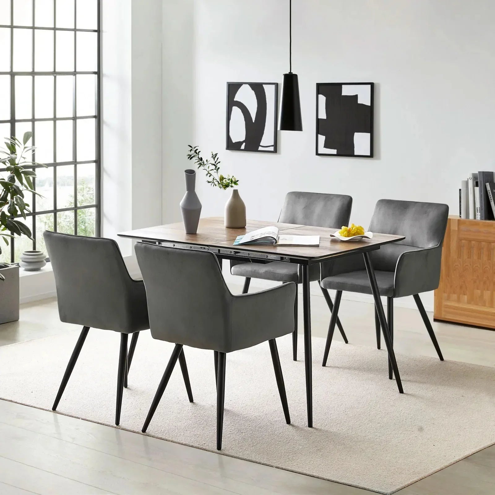 Ebern Velvet Dining Chairs [Set of 2]