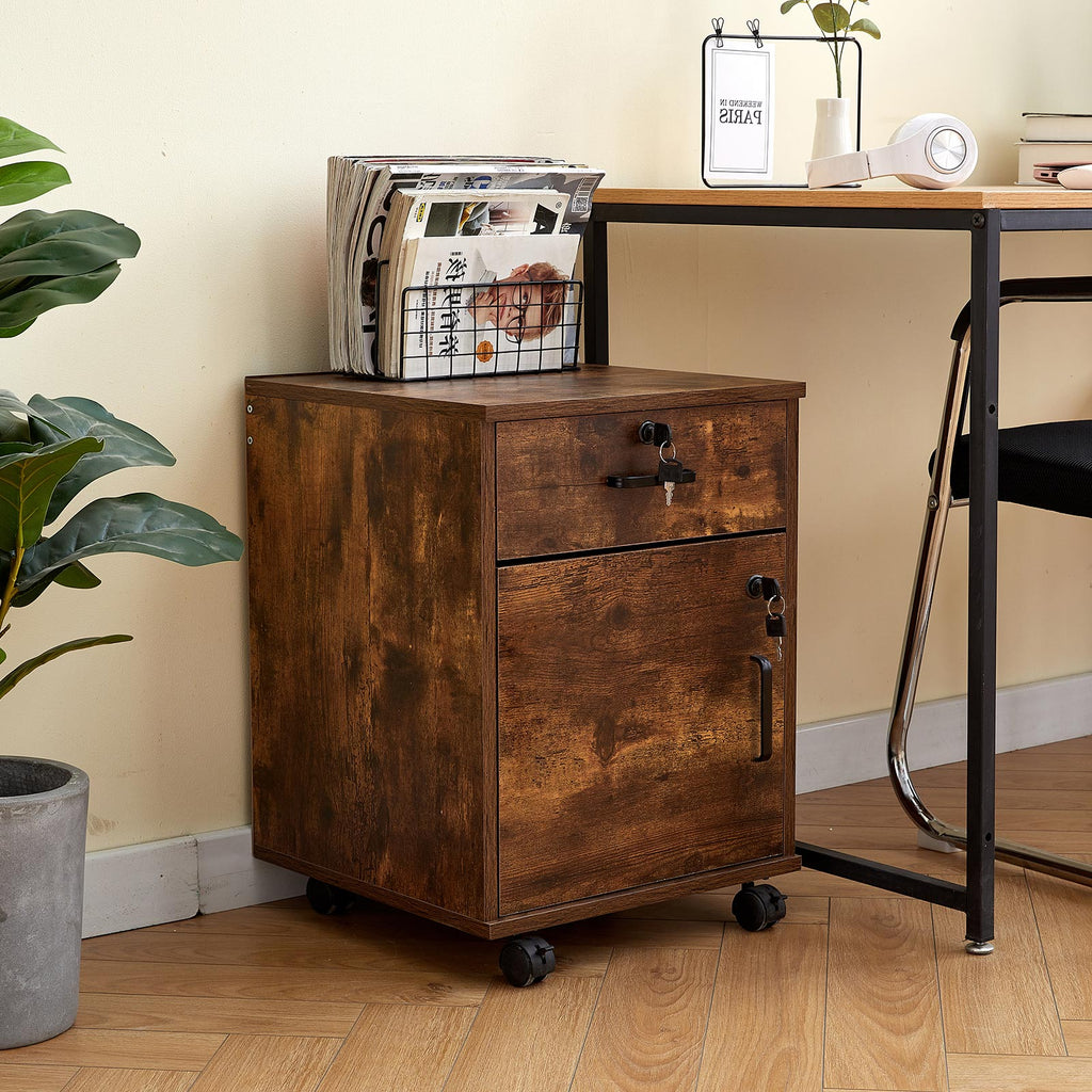 Edene Mobile Filing Cabinet [1-Drawer 1-Door]