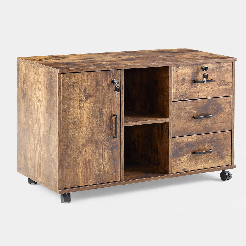 Edene Wide Lateral Filing Cabinet [3-Drawer 1-Door]