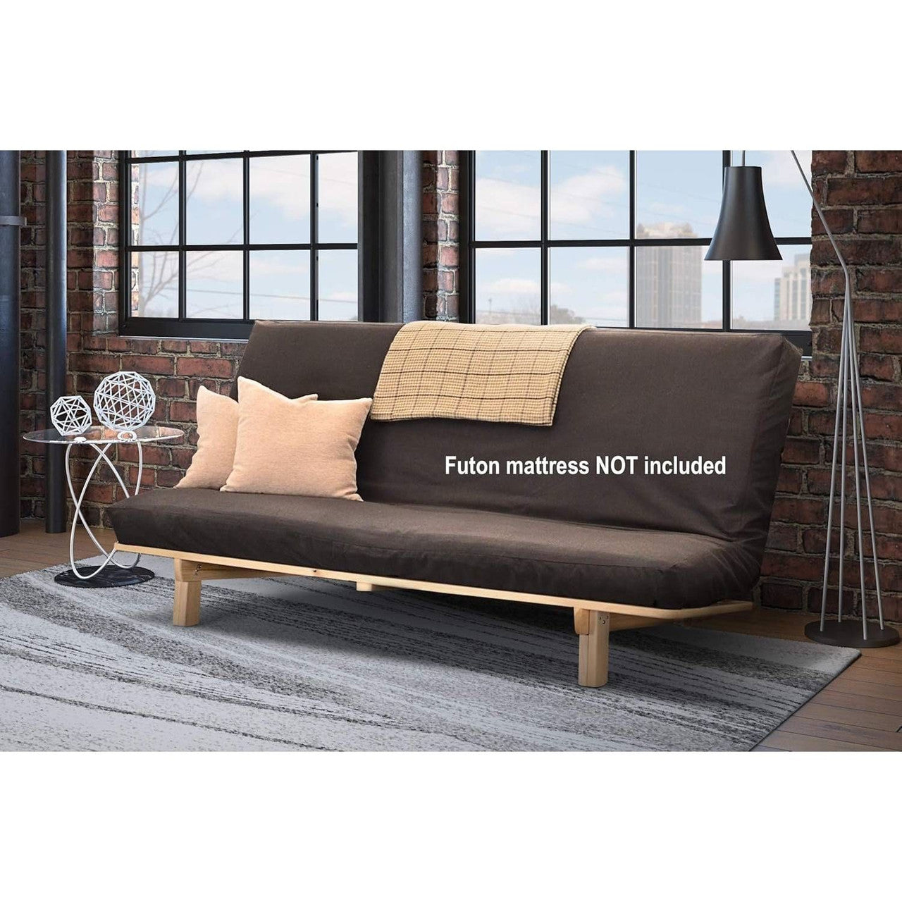 Full size Solid Wood Futon Sofa Bed Frame - Made in the USA-0