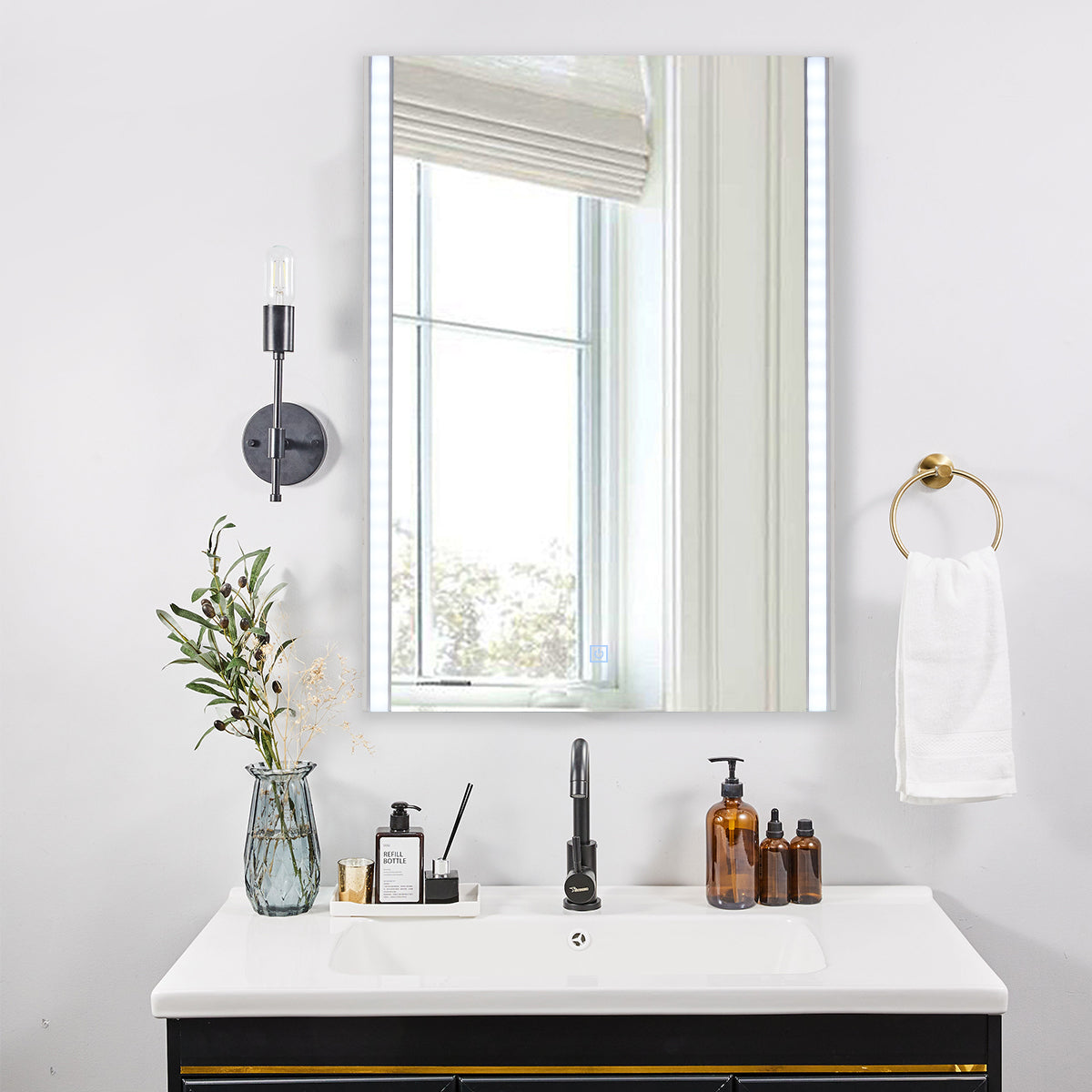 Fiora Led Light Streamline Frameless Bathroom Mirror